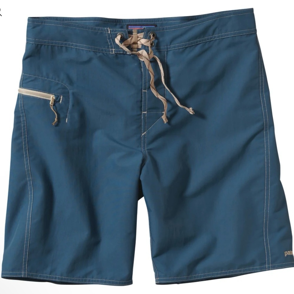 Patagonia Men's Minimalist Wavefarer Board Shorts Glass Blue Sz‎ 33